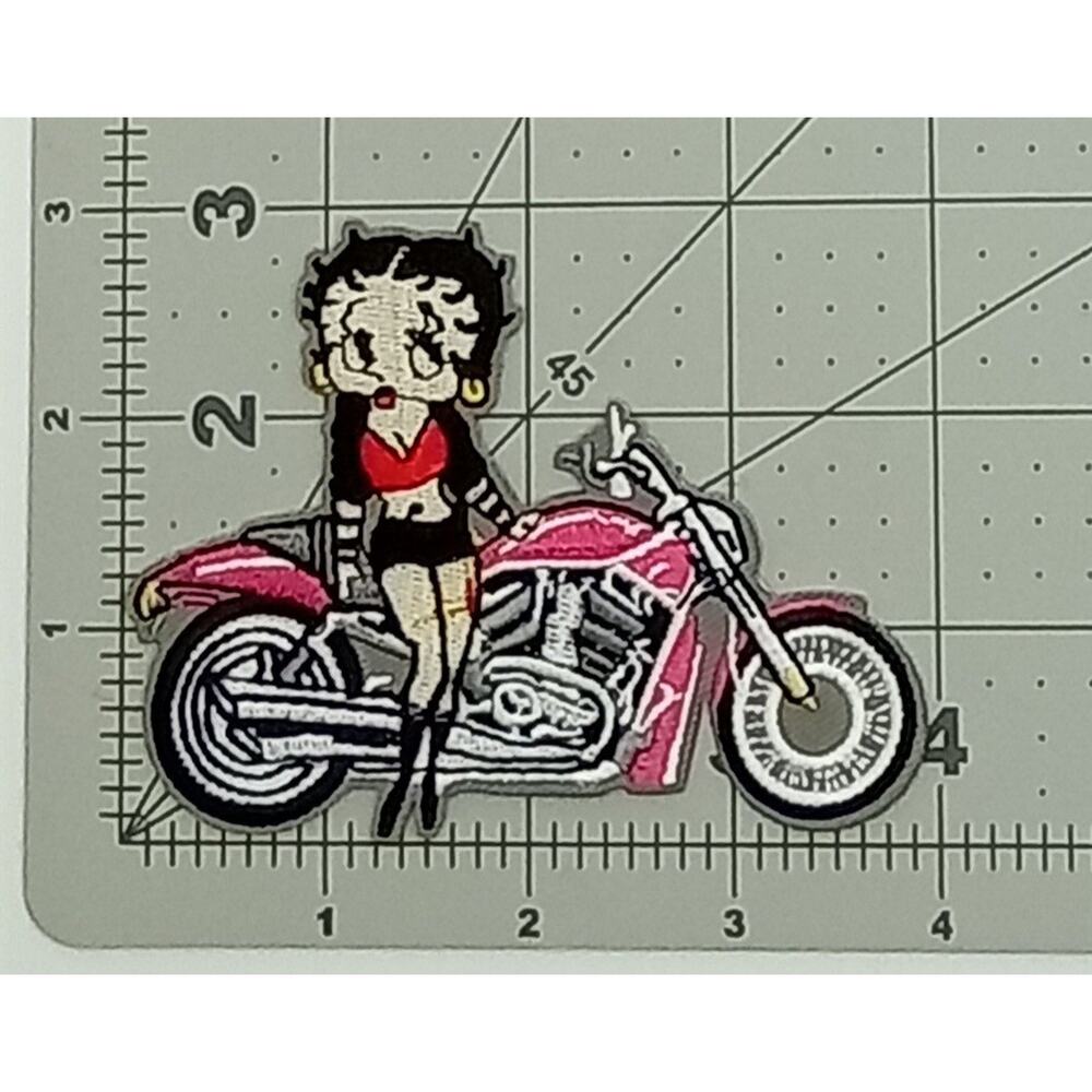 Betty Boop Motorcycle Embroidered Patch